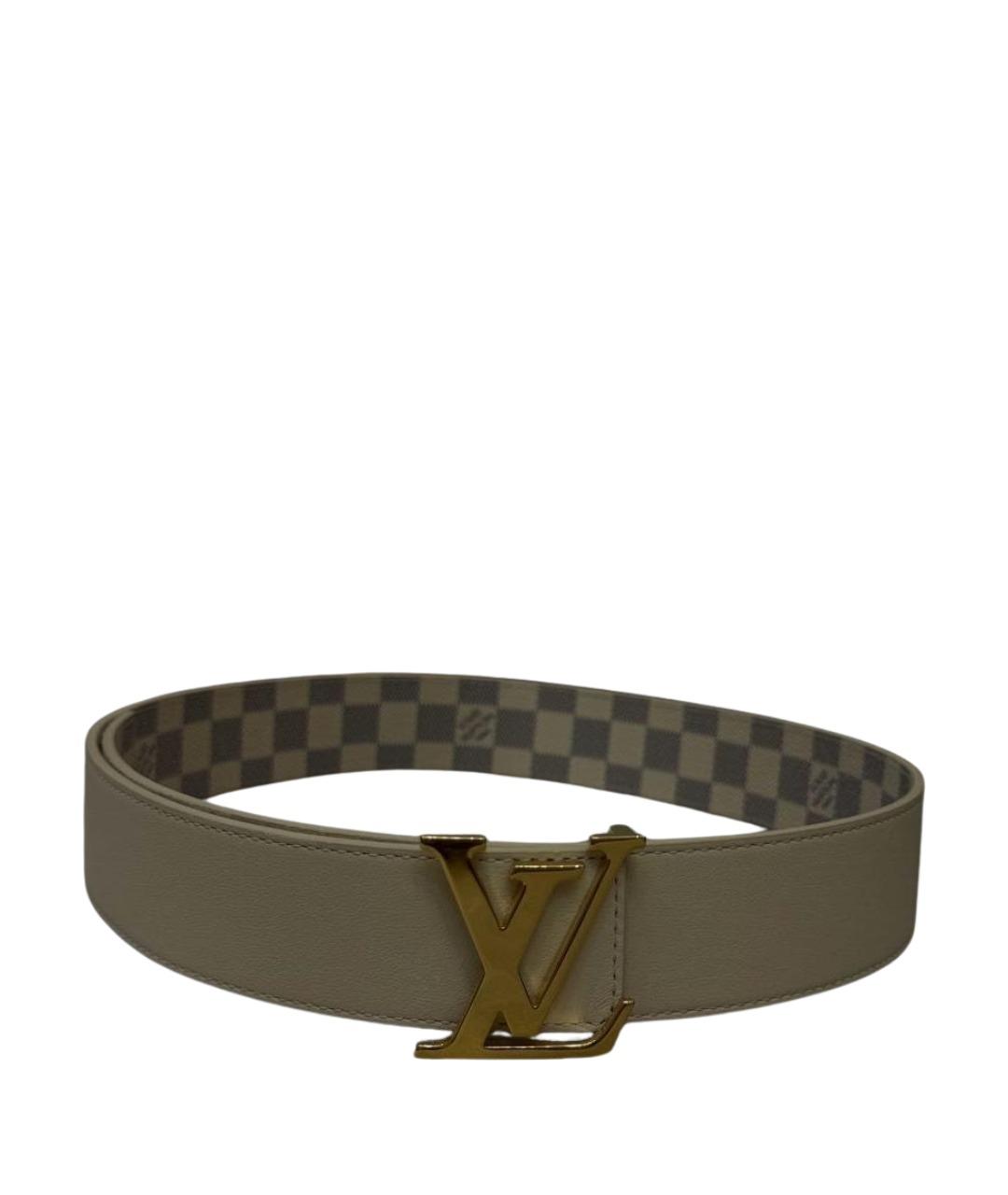 LOUIS VUITTON Бежевый кожаный ремень, фото 1