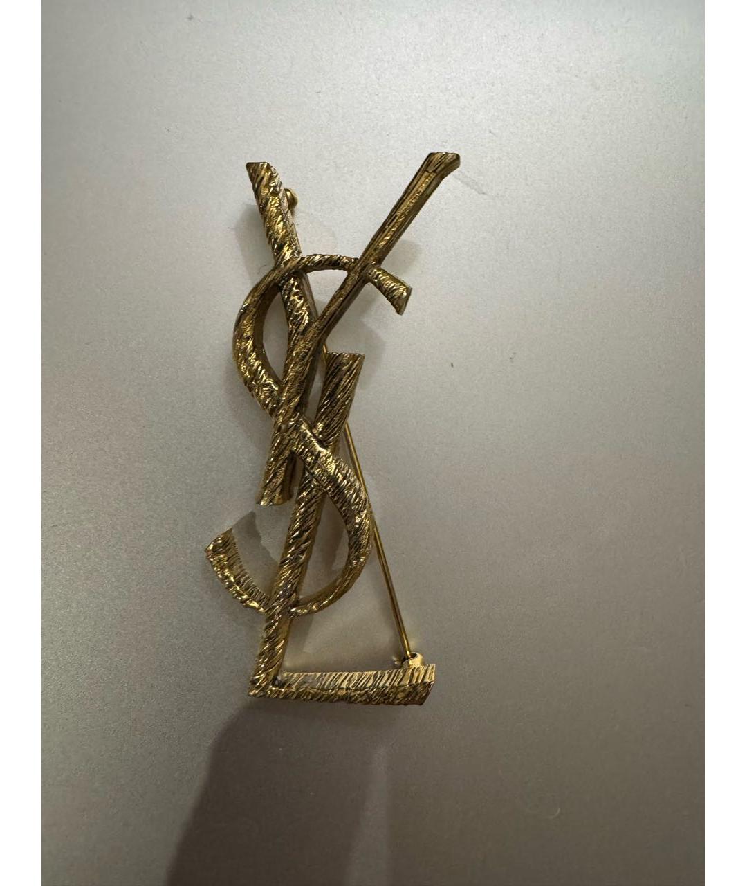 SAINT LAURENT Золотая булавка / брошь из желтого золота, фото 3