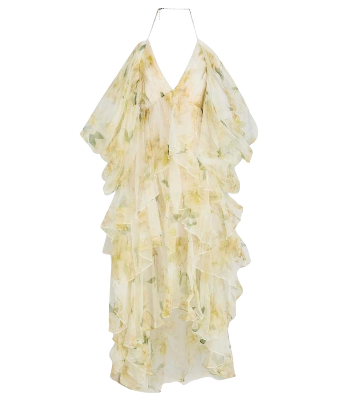 ZIMMERMANN Желтое шелковое вечернее платье, фото 1