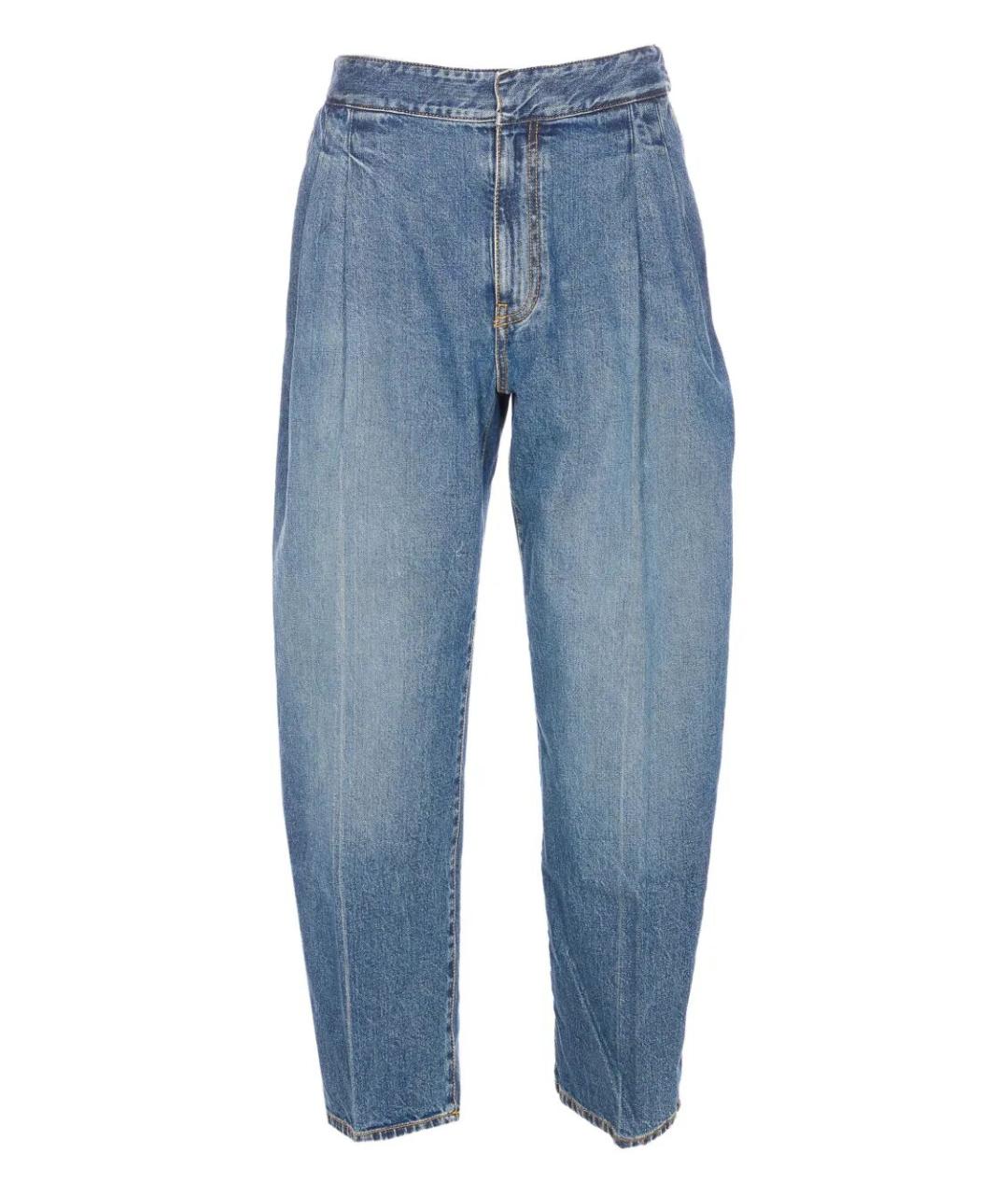 ALAIA Синие хлопковые прямые джинсы, фото 1