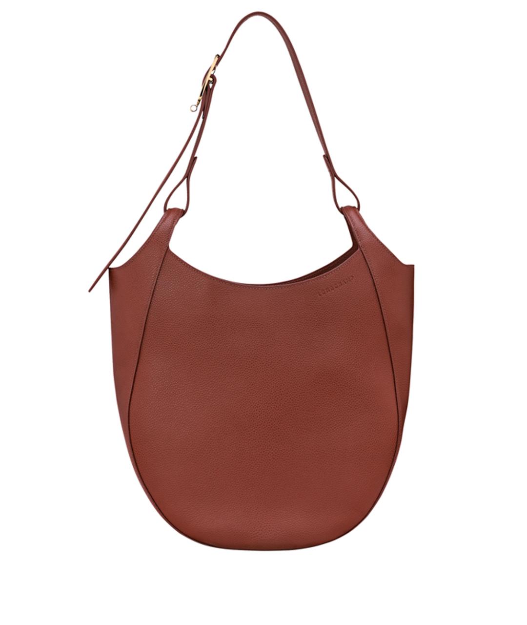 LONGCHAMP Коричневая кожаная сумка через плечо, фото 1