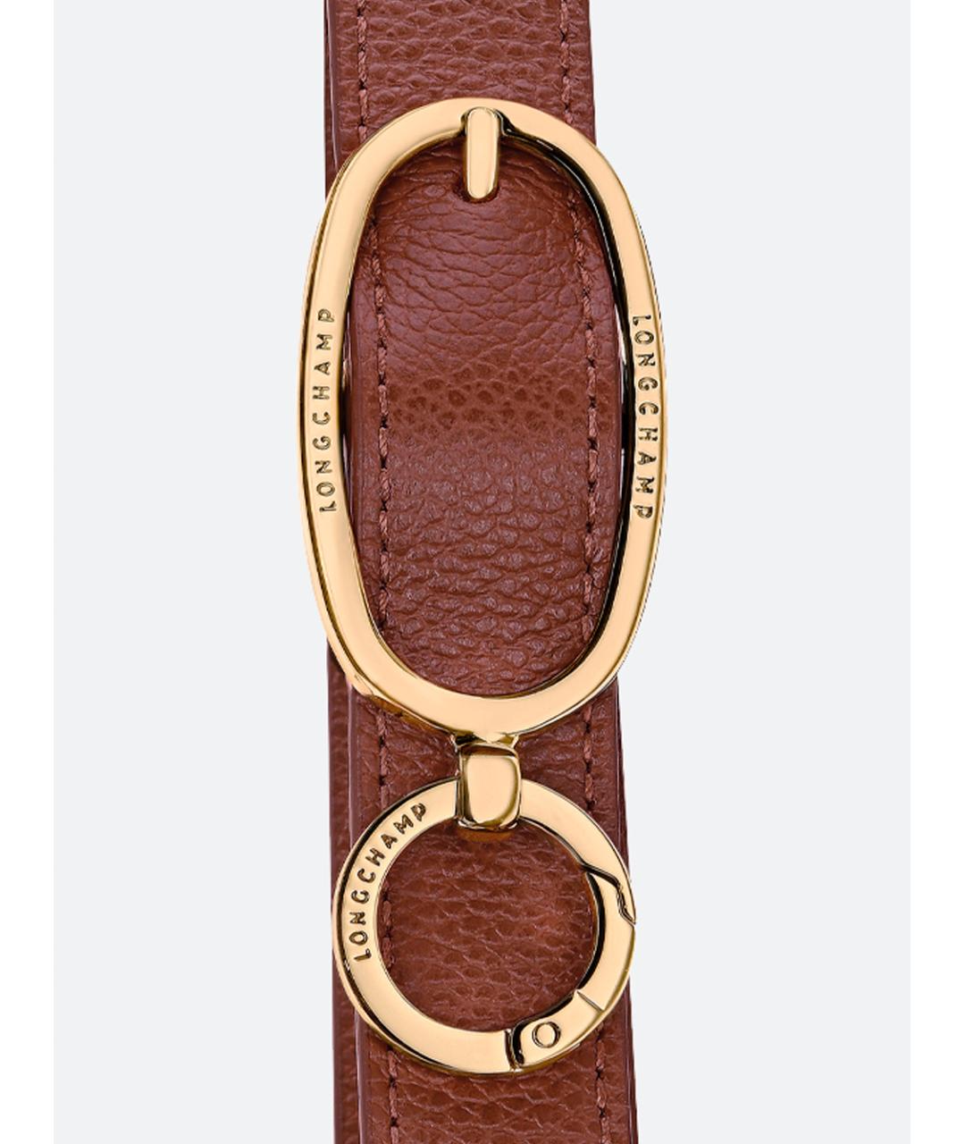 LONGCHAMP Коричневая кожаная сумка через плечо, фото 4