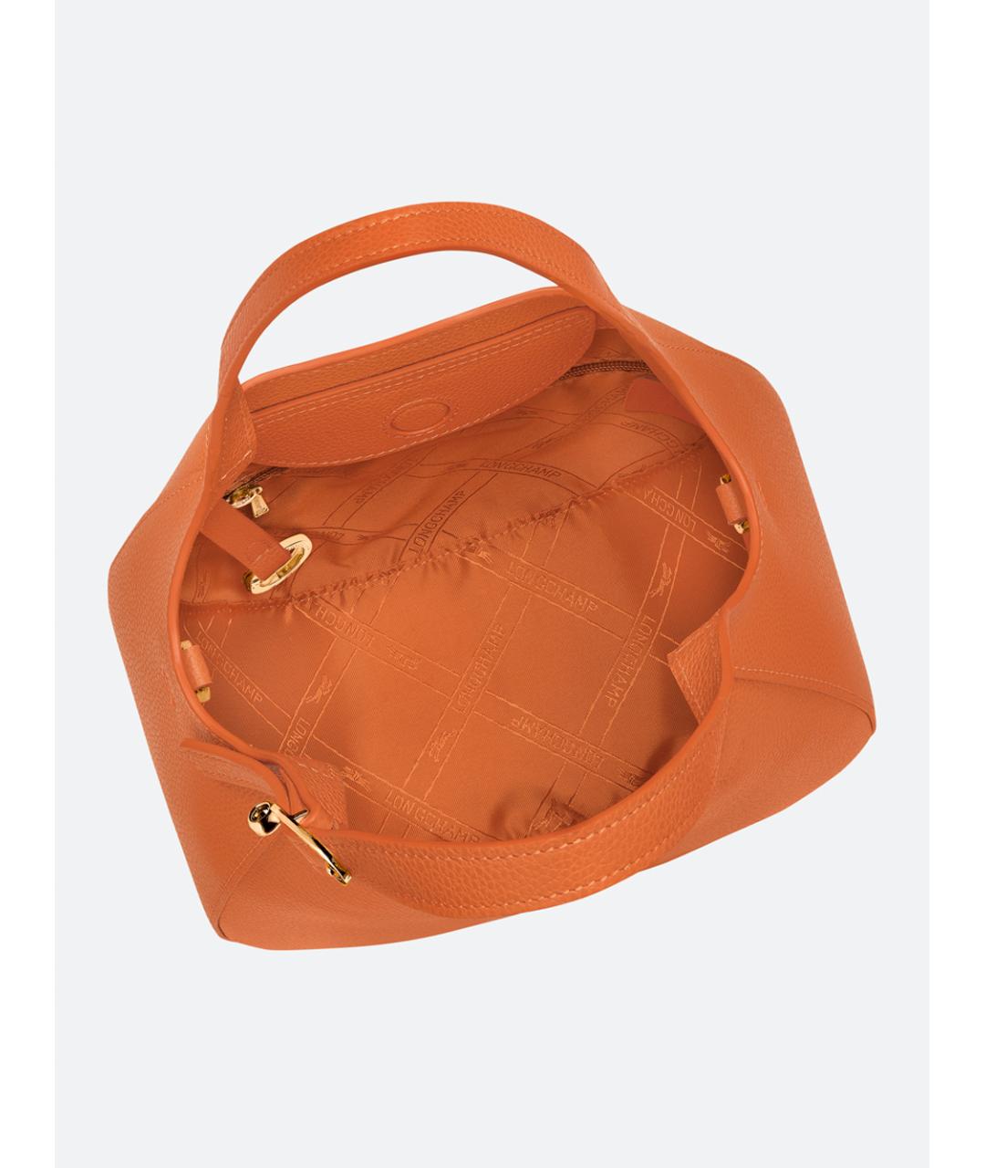 LONGCHAMP Оранжевая кожаная сумка тоут, фото 5
