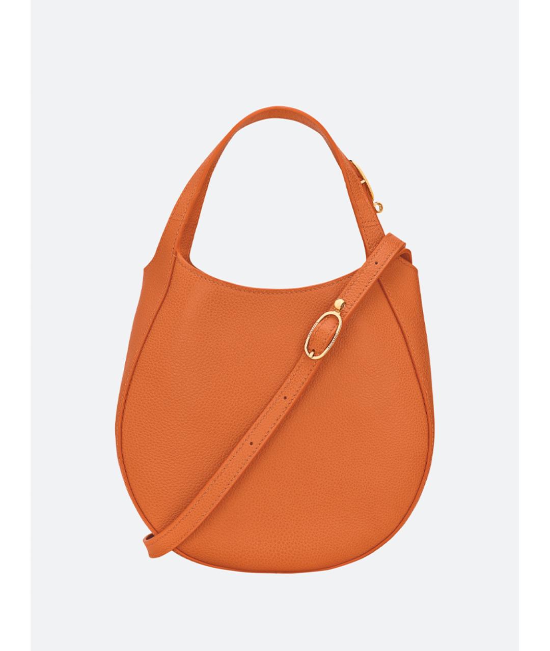 LONGCHAMP Оранжевая кожаная сумка тоут, фото 2