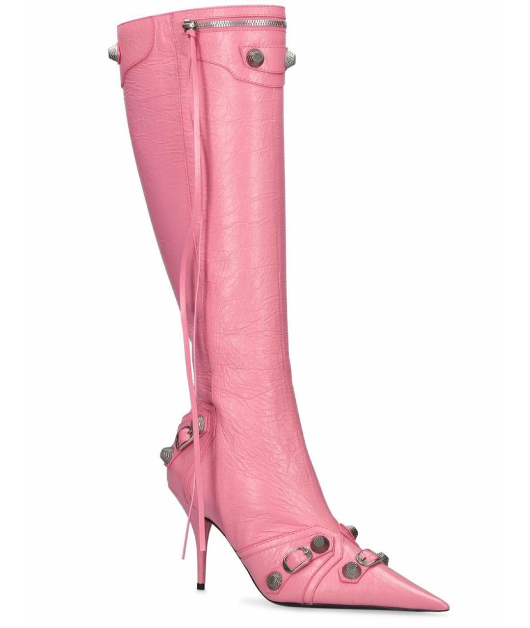 BALENCIAGA Розовые кожаные сапоги, фото 2