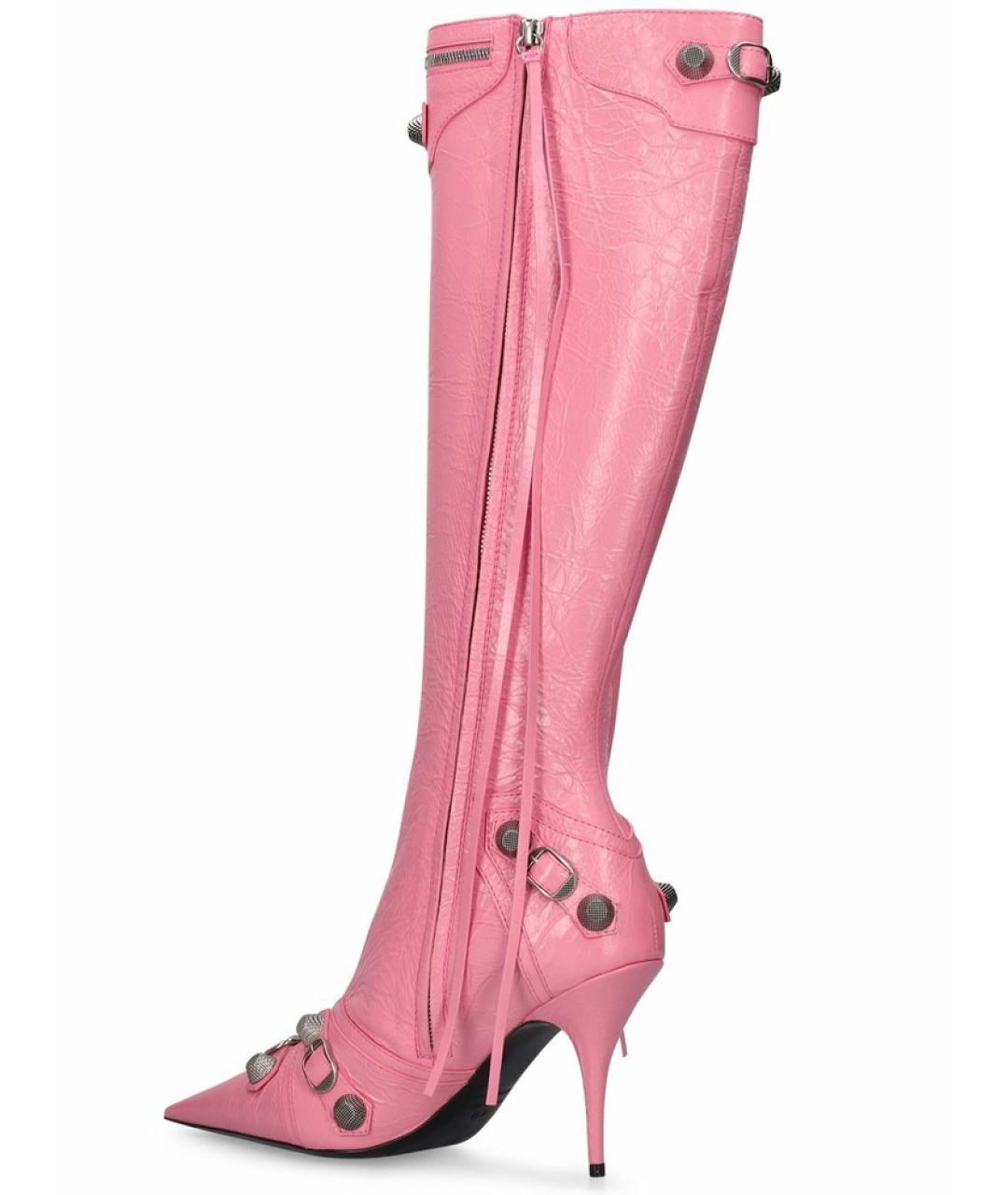 BALENCIAGA Розовые кожаные сапоги, фото 3