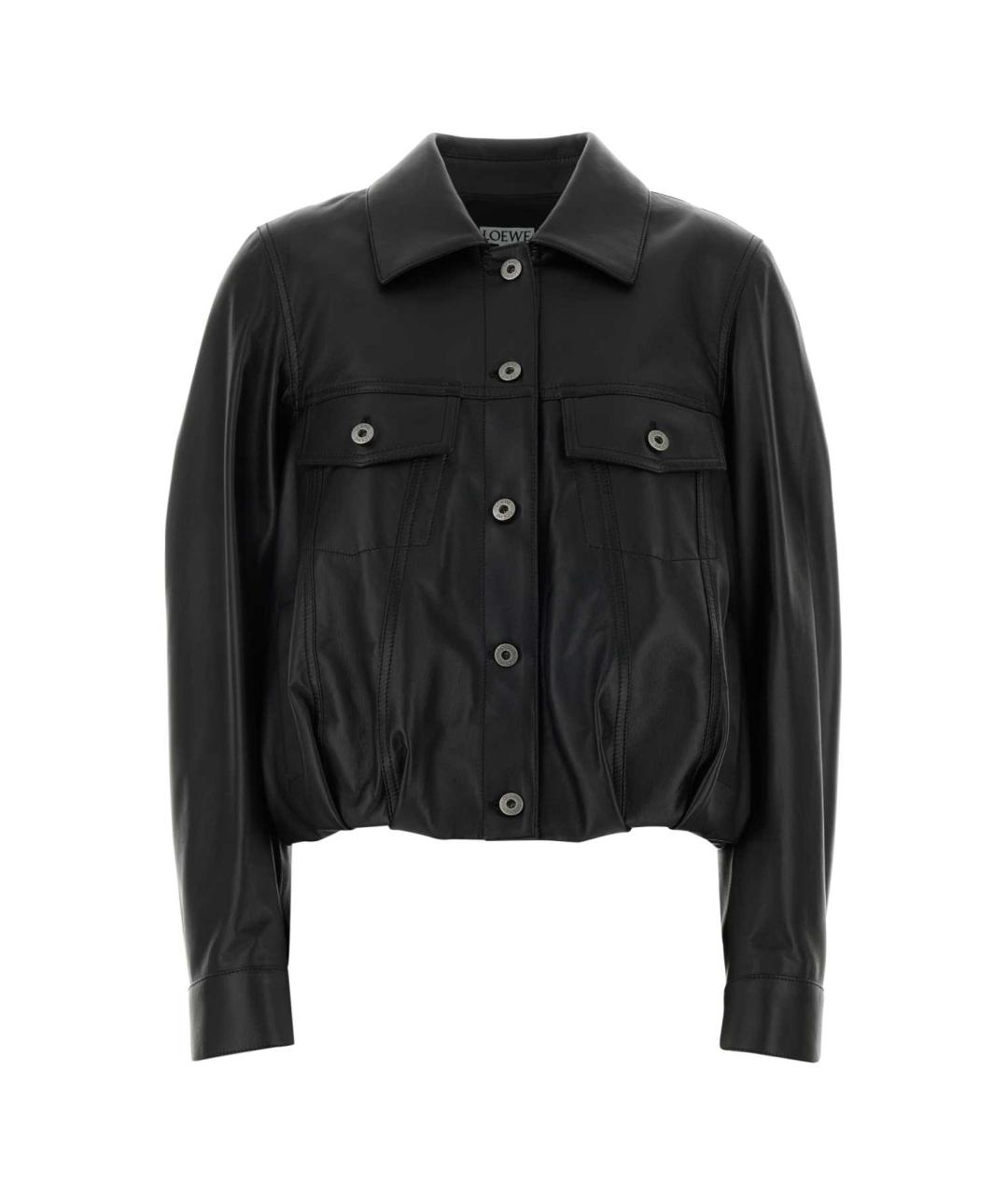 LOEWE Черная кожаная куртка, фото 1