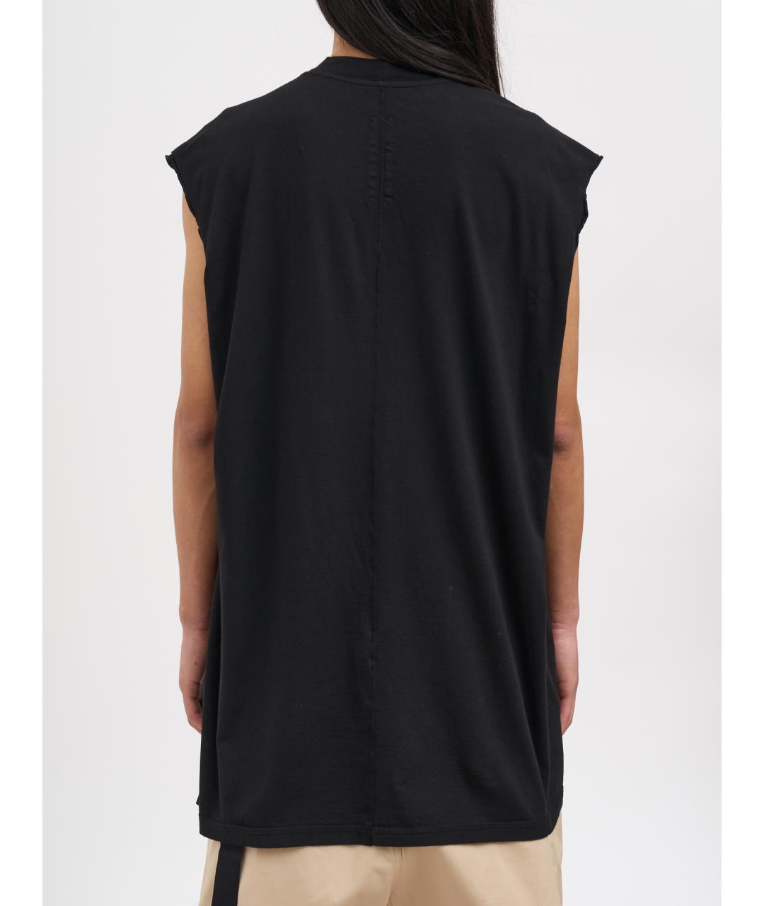 RICK OWENS DRKSHDW Черная хлопковая футболка, фото 4