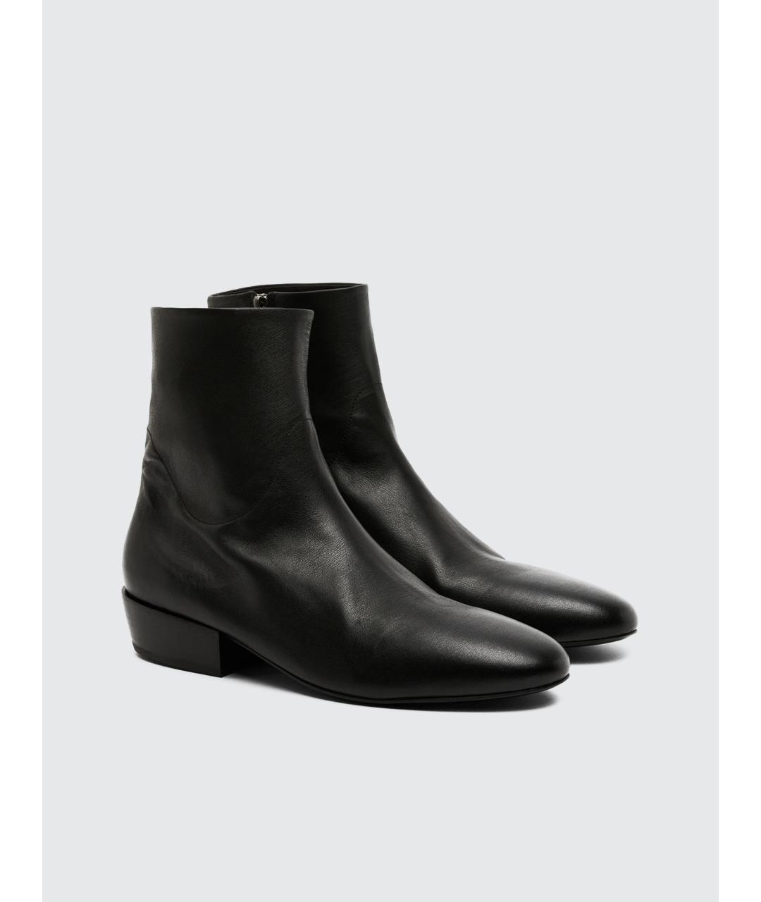 MARSELL Черные кожаные высокие ботинки, фото 2