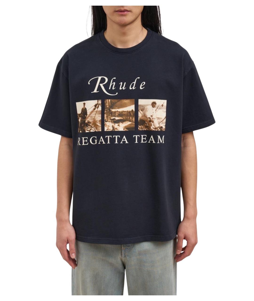 RHUDE Хлопковая футболка, фото 1