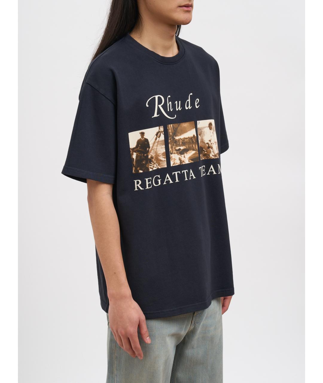 RHUDE Хлопковая футболка, фото 2