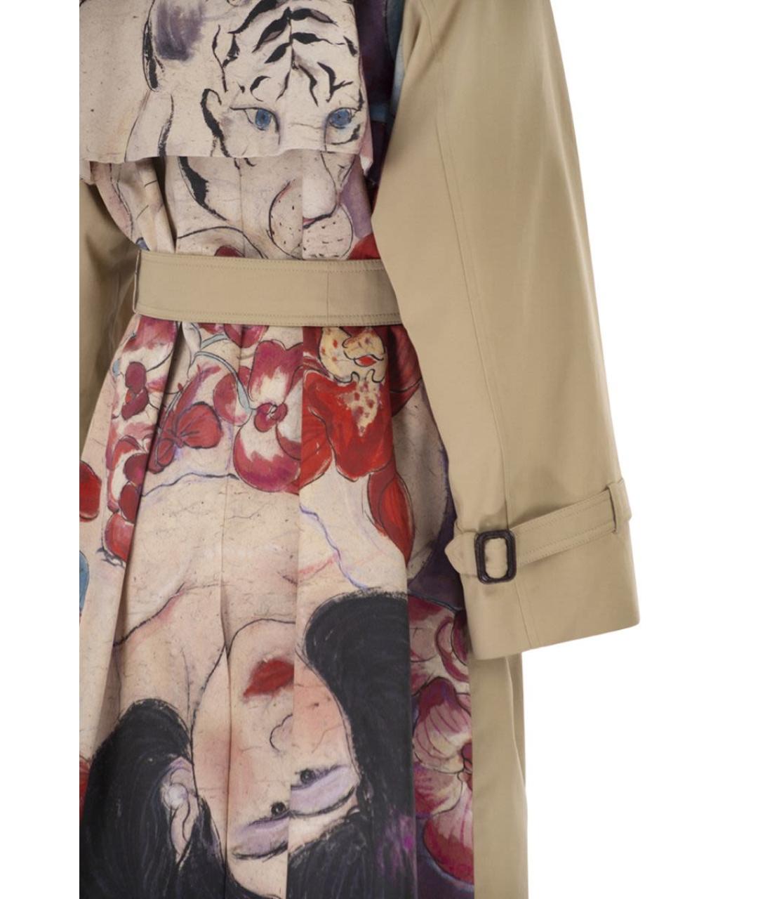 WEEKEND MAX MARA Бежевый хлопковый тренч/плащ, фото 4