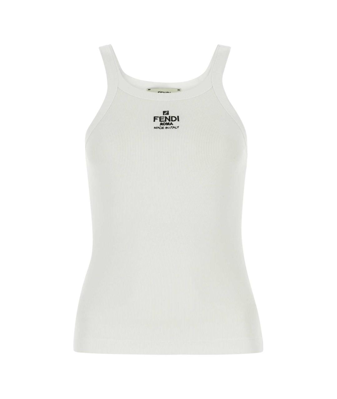 FENDI Белая хлопковая майка, фото 1