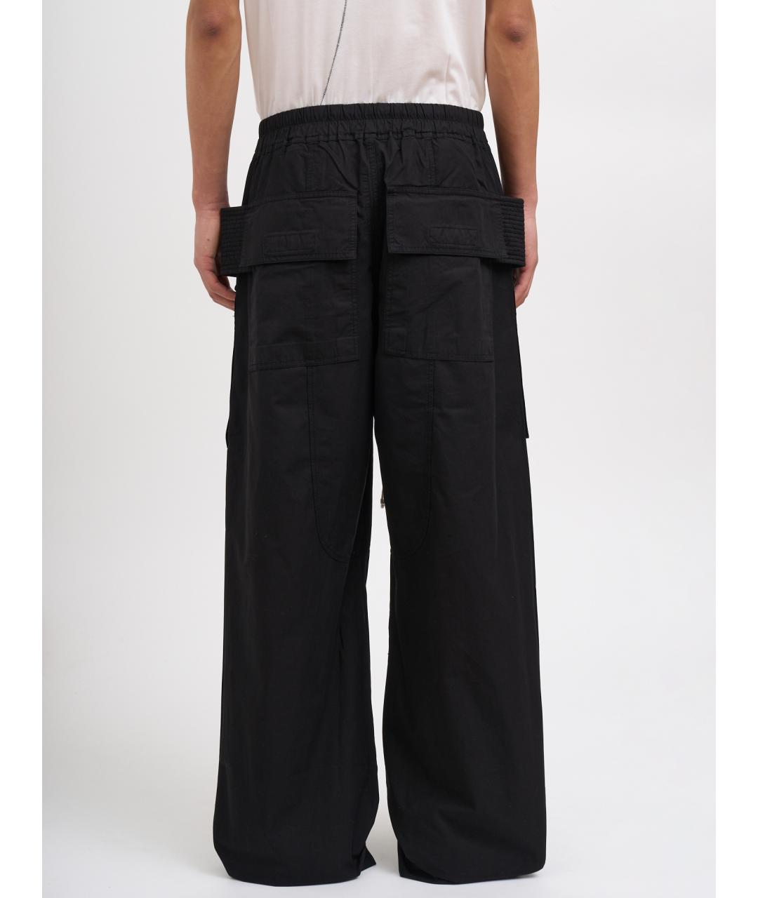 RICK OWENS DRKSHDW Черные хлопковые повседневные брюки, фото 5