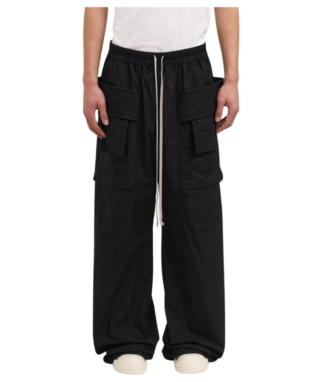 RICK OWENS DRKSHDW Черные хлопковые повседневные брюки, фото 1