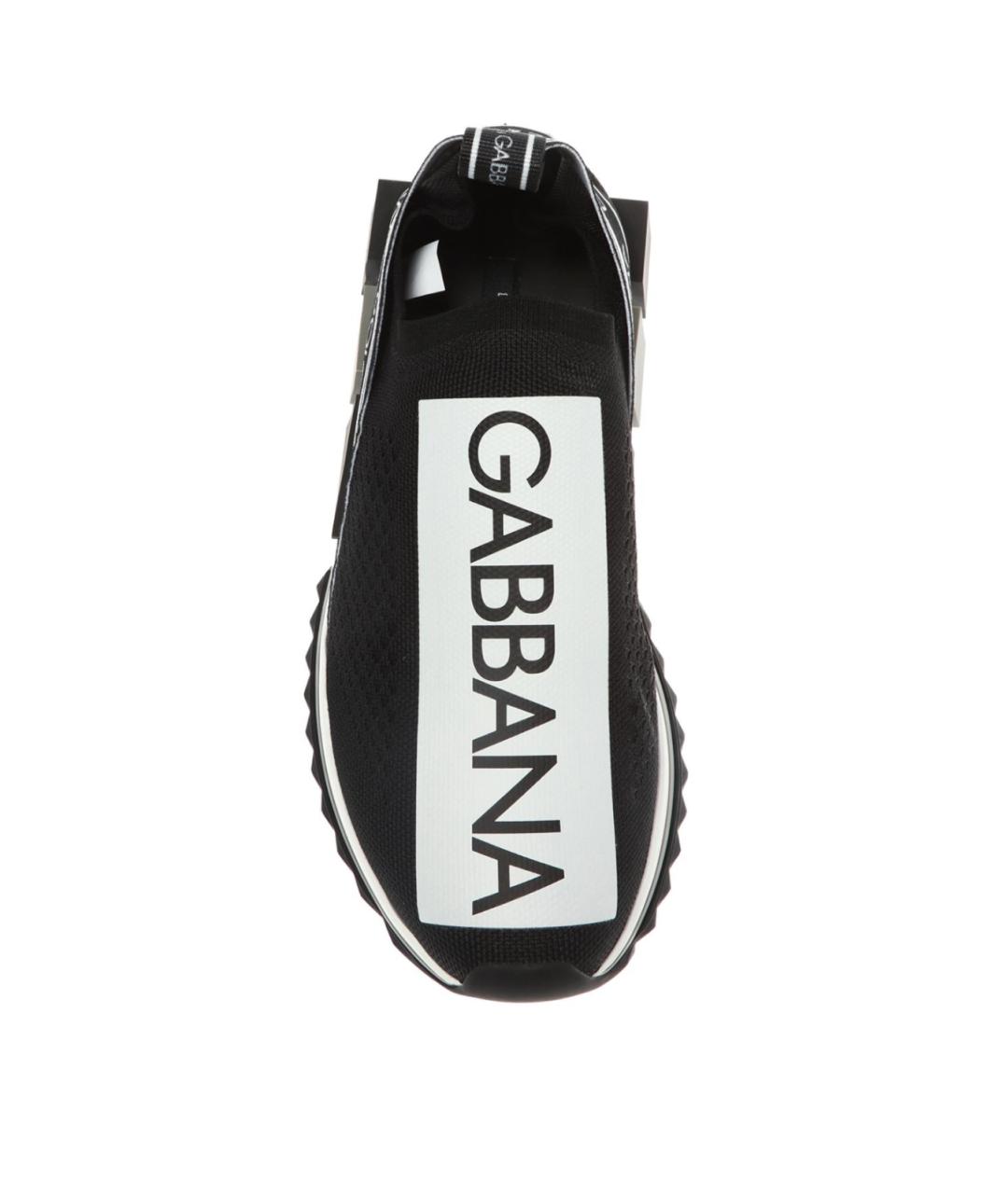 DOLCE&GABBANA Черные текстильные кроссовки, фото 4