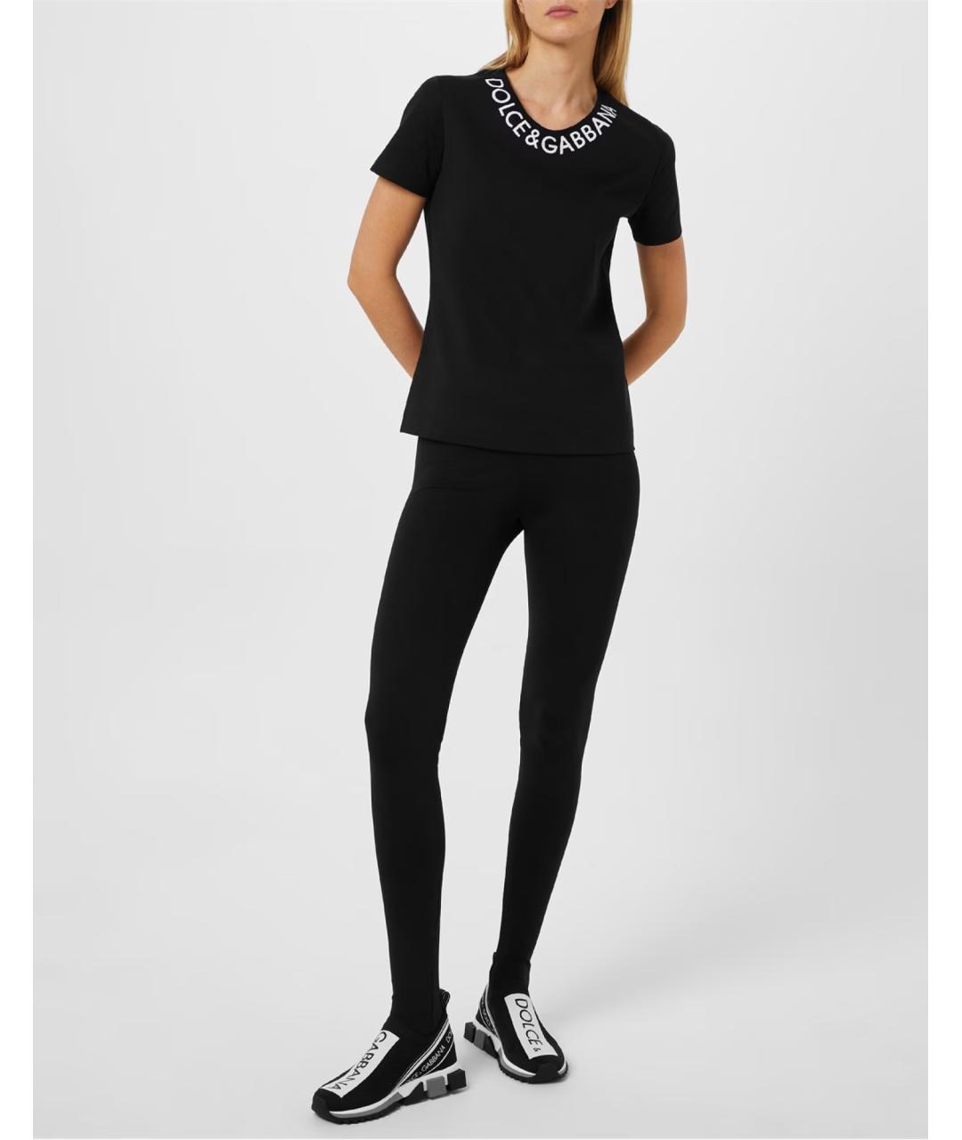 DOLCE&GABBANA Черные текстильные кроссовки, фото 5