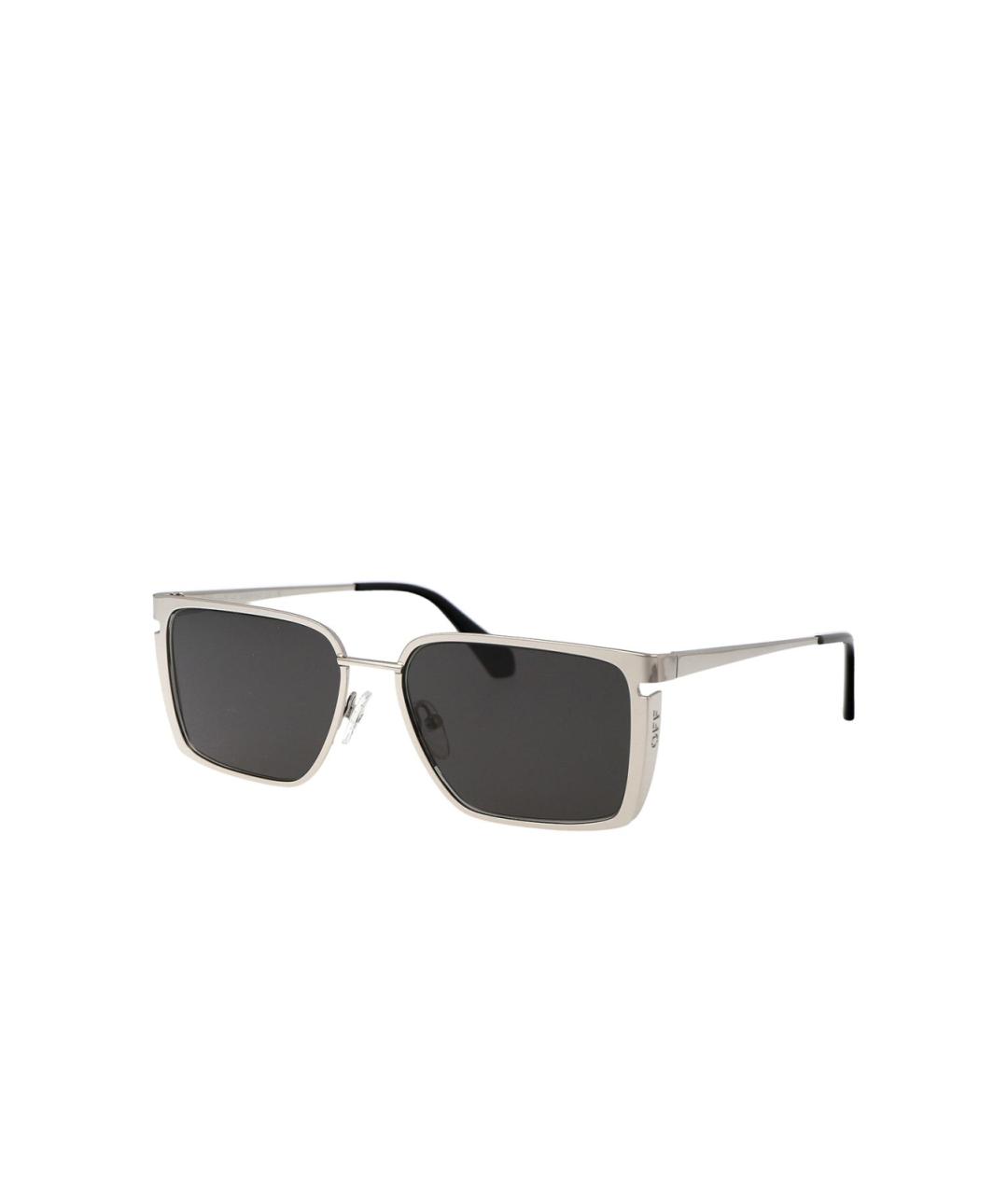 OFF-WHITE Серебряные металлические солнцезащитные очки, фото 1