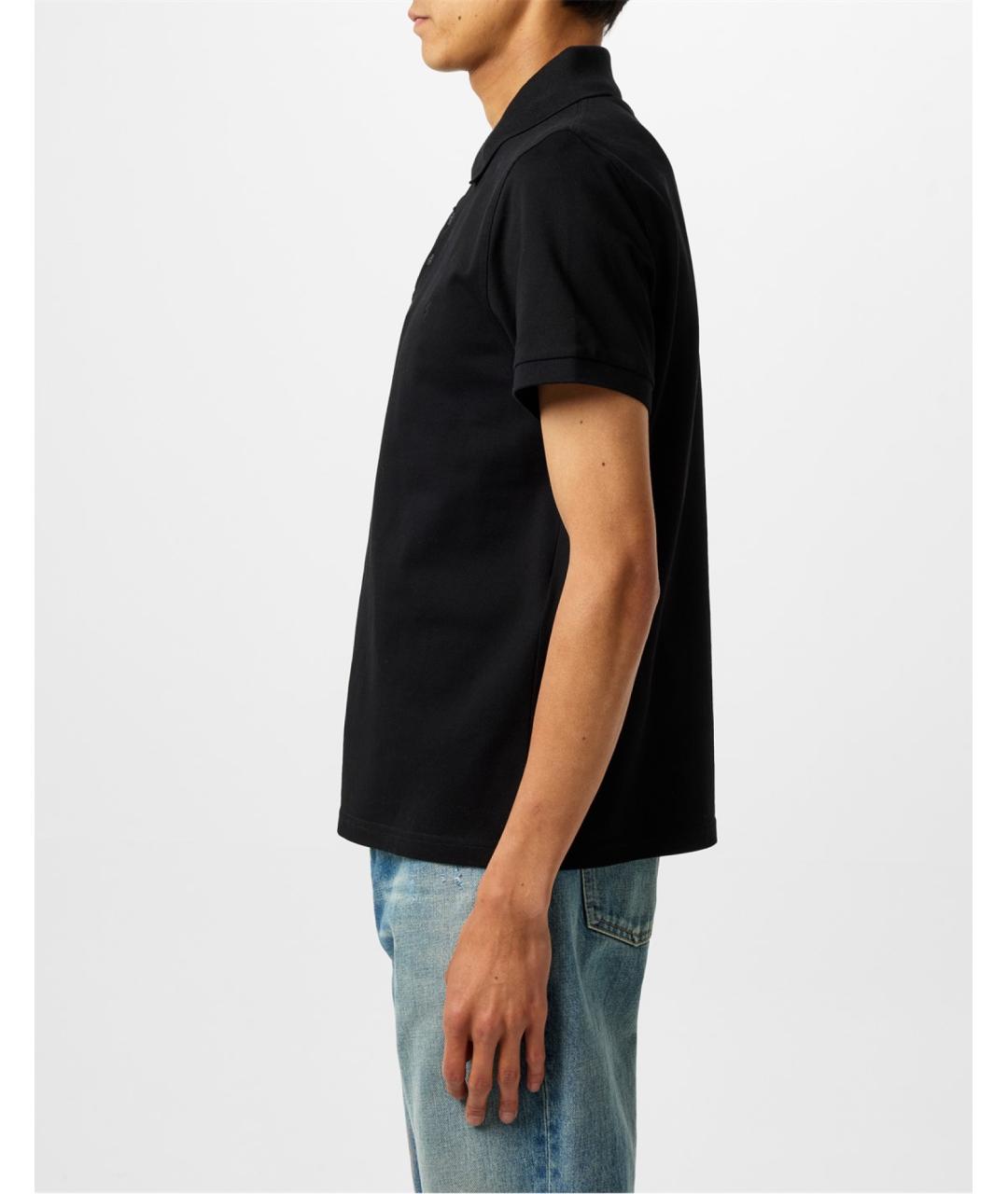 SAINT LAURENT Черная хлопковая футболка, фото 4