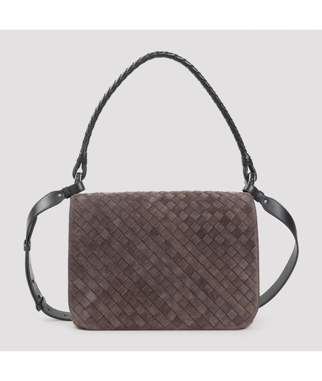 BOTTEGA VENETA Коричневая замшевая сумка на плечо, фото 2