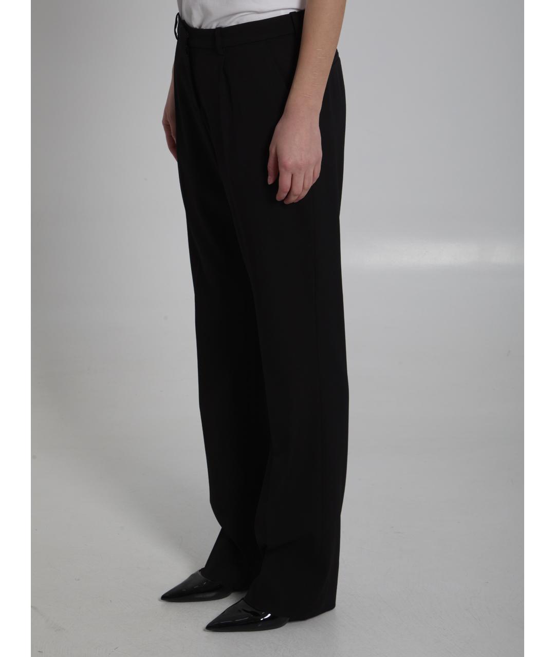 BALENCIAGA Черные шерстяные прямые брюки, фото 2