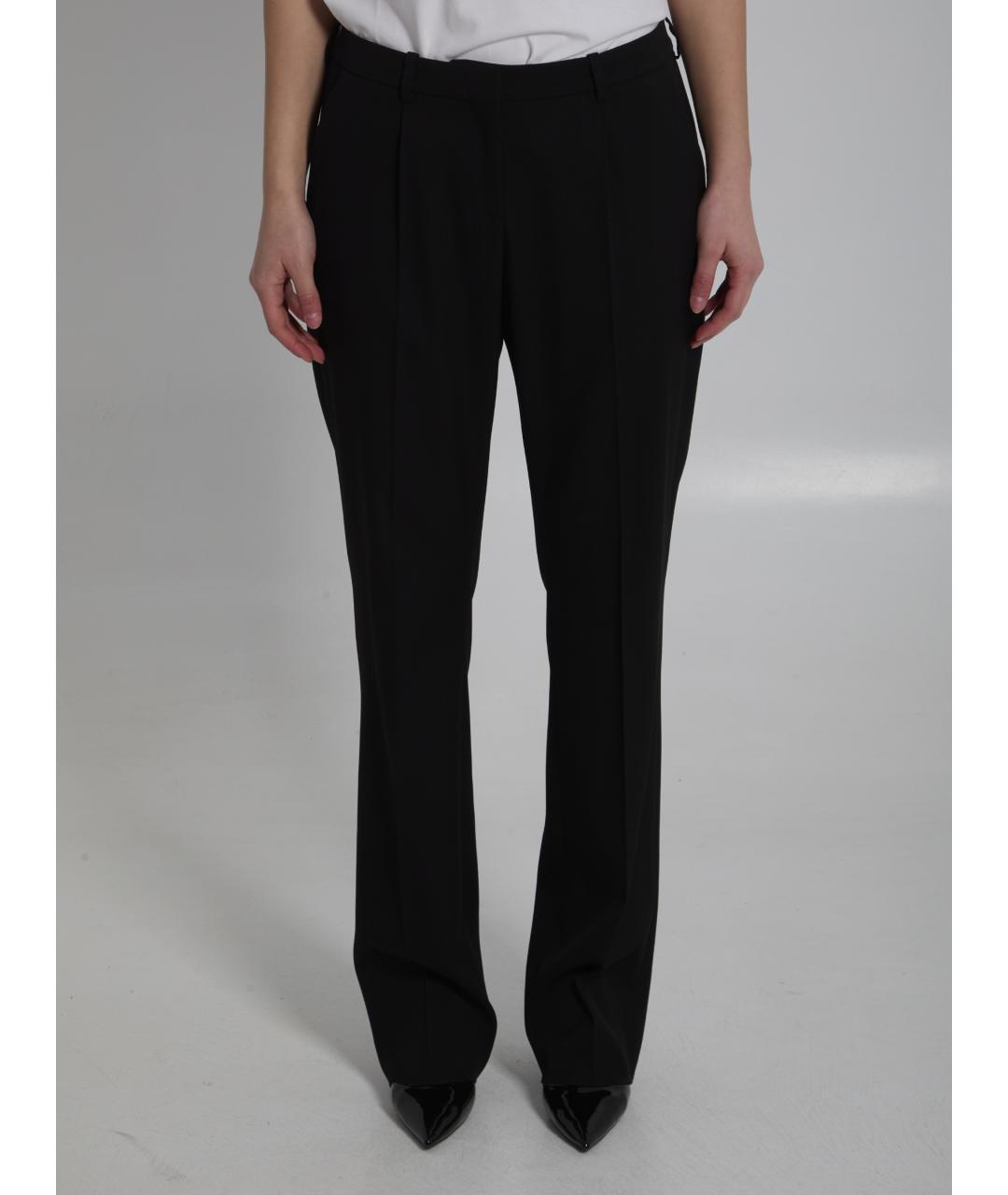 BALENCIAGA Черные шерстяные прямые брюки, фото 5
