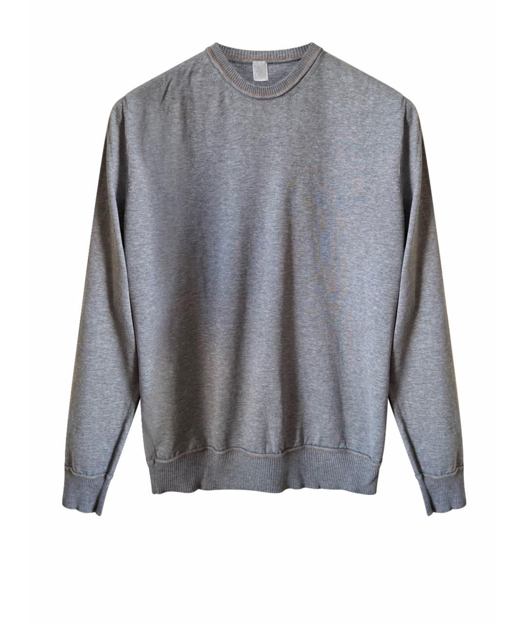 ELEVENTY Серый хлопковый джемпер / свитер, фото 1