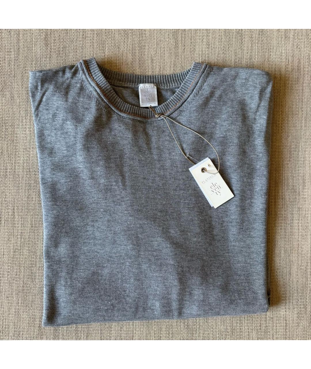 ELEVENTY Серый хлопковый джемпер / свитер, фото 6