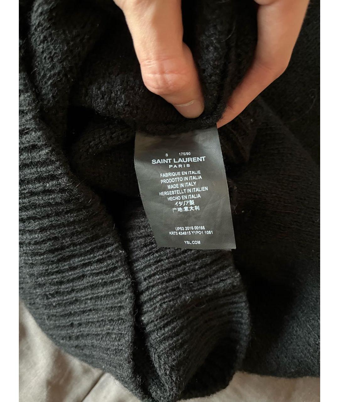 SAINT LAURENT Черный шерстяной джемпер / свитер, фото 5