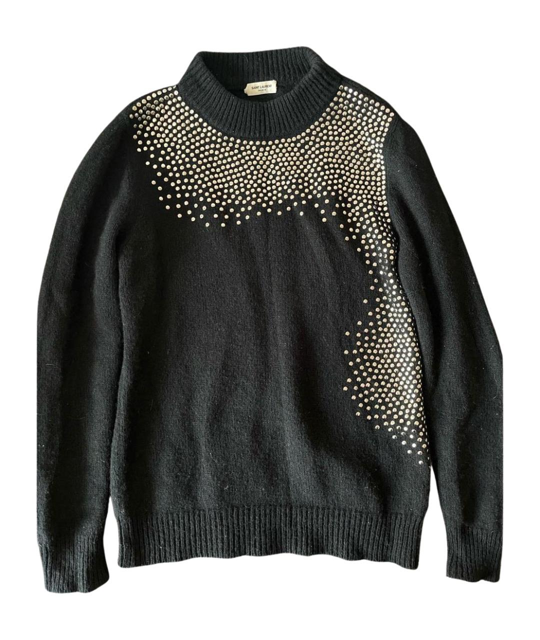 SAINT LAURENT Черный шерстяной джемпер / свитер, фото 1