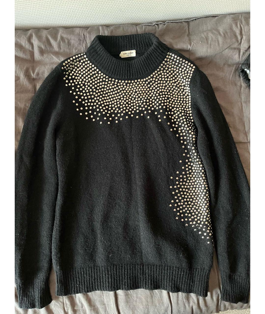 SAINT LAURENT Черный шерстяной джемпер / свитер, фото 7