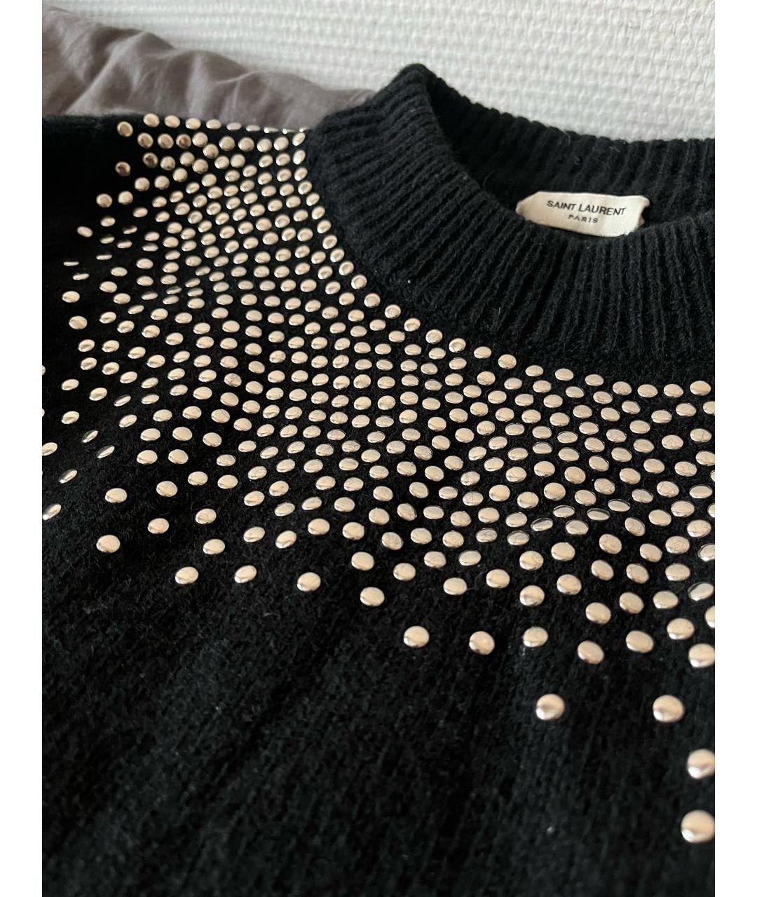 SAINT LAURENT Черный шерстяной джемпер / свитер, фото 4