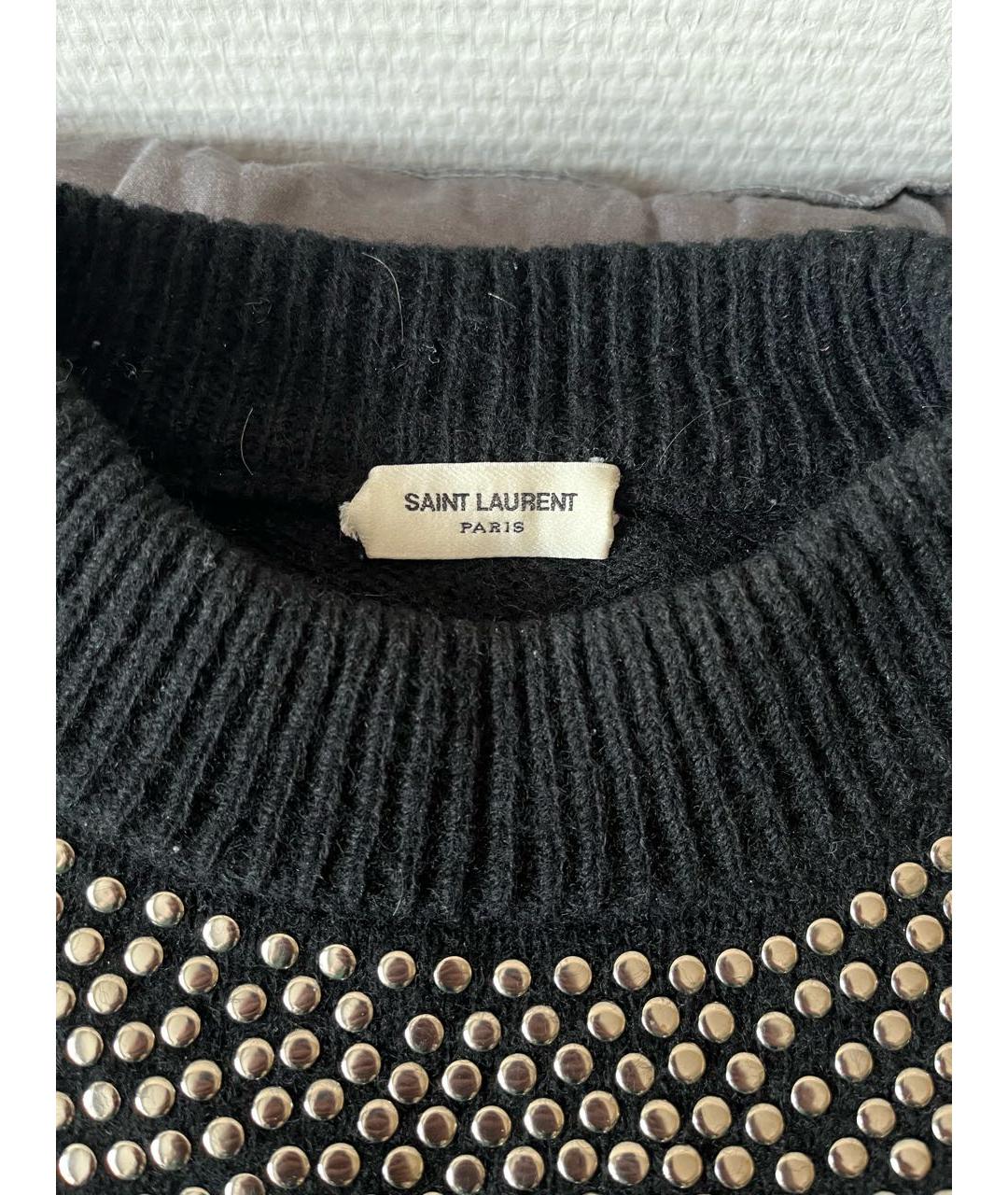 SAINT LAURENT Черный шерстяной джемпер / свитер, фото 3