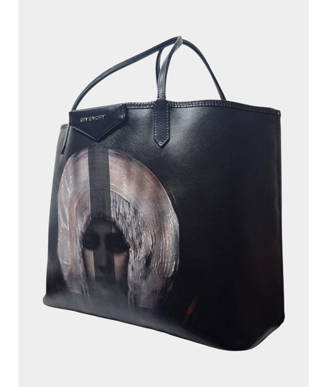 GIVENCHY Черная кожаная сумка тоут, фото 4