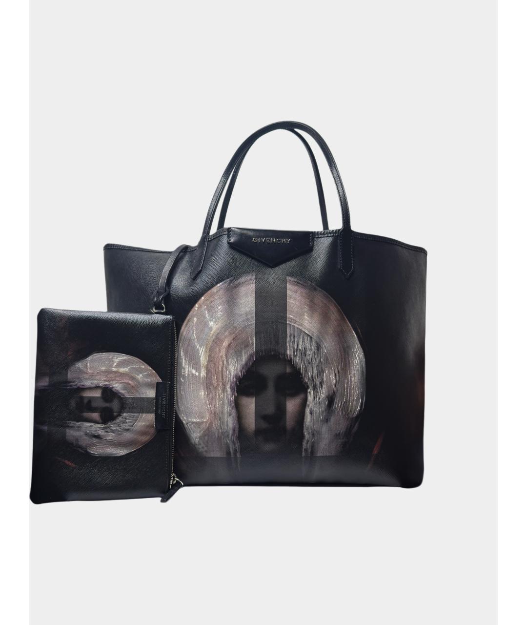 GIVENCHY Черная кожаная сумка тоут, фото 1