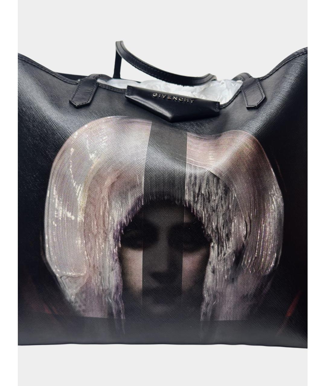 GIVENCHY Черная кожаная сумка тоут, фото 3