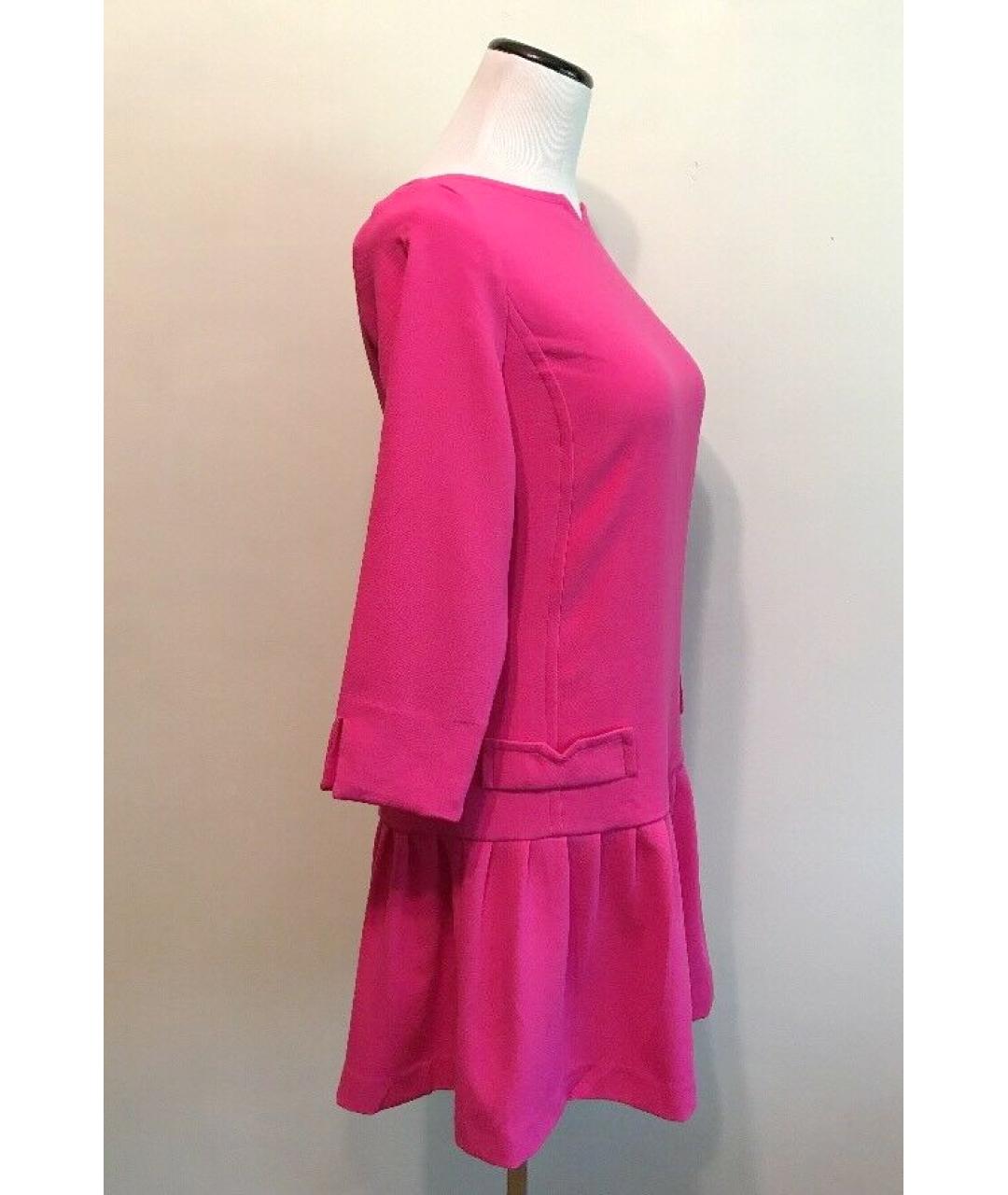 VICTORIA BECKHAM Фуксия повседневное платье, фото 3