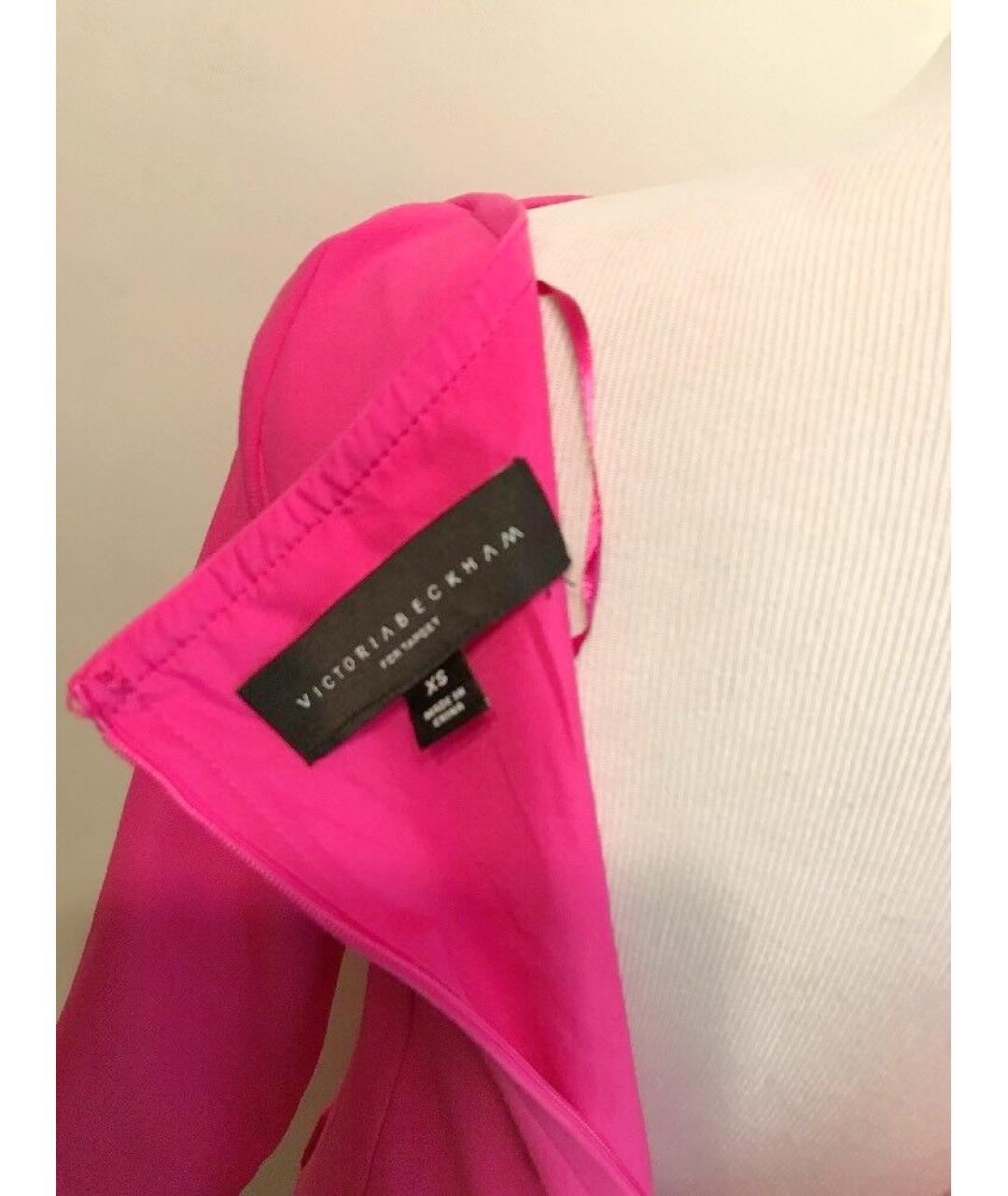 VICTORIA BECKHAM Фуксия повседневное платье, фото 2