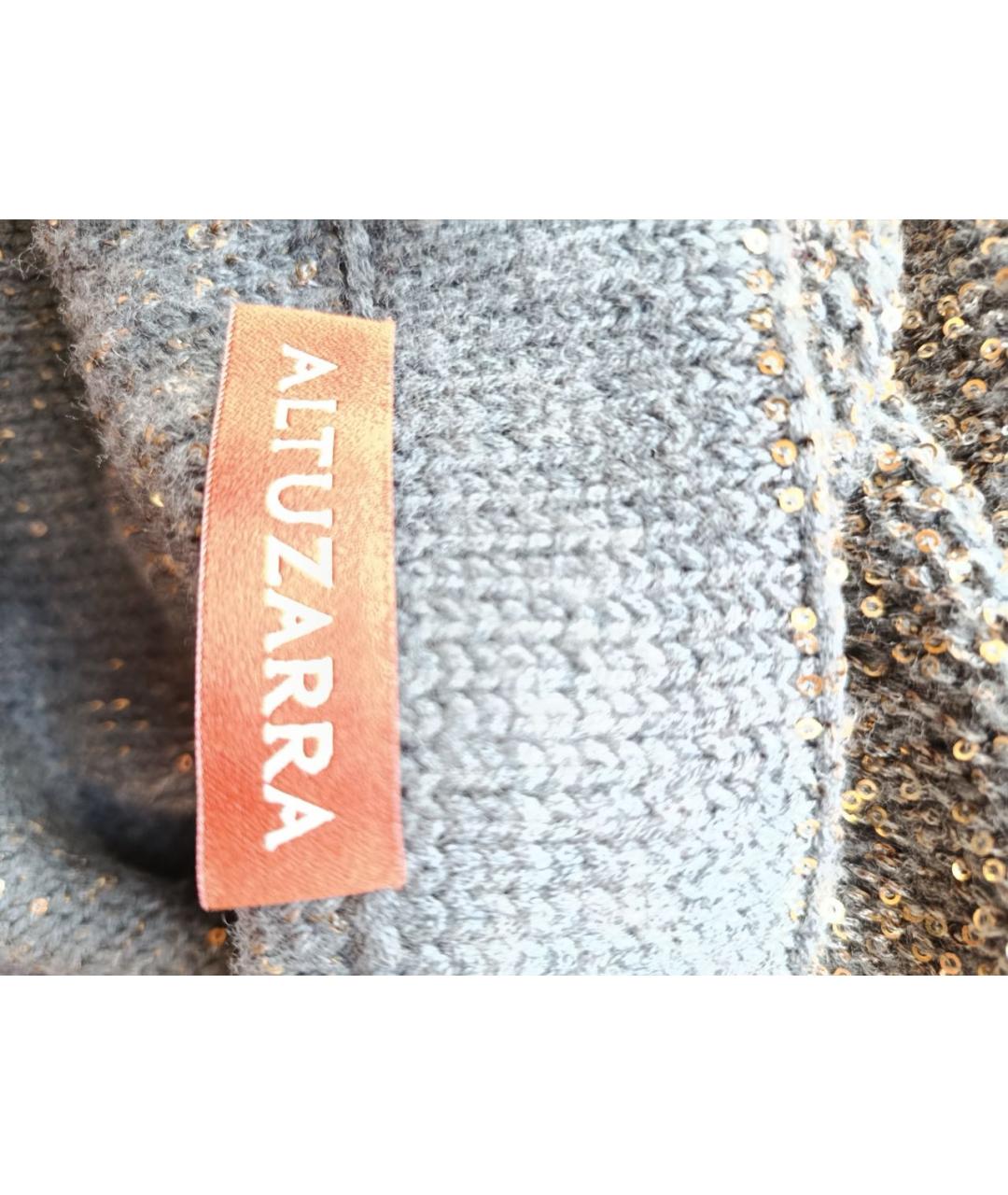 ALTUZARRA Антрацитовая шерстяная юбка миди, фото 7