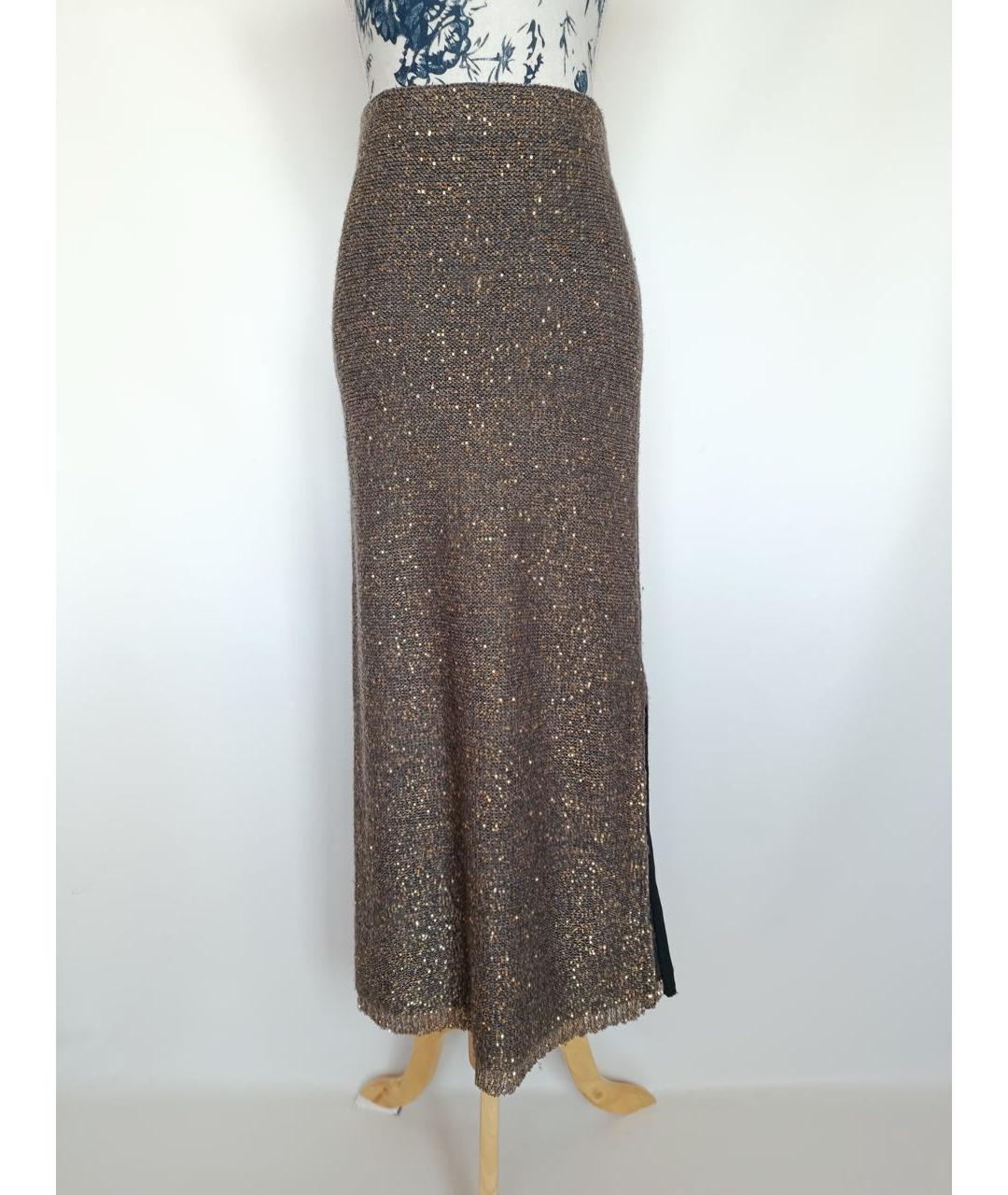 ALTUZARRA Антрацитовая шерстяная юбка миди, фото 5