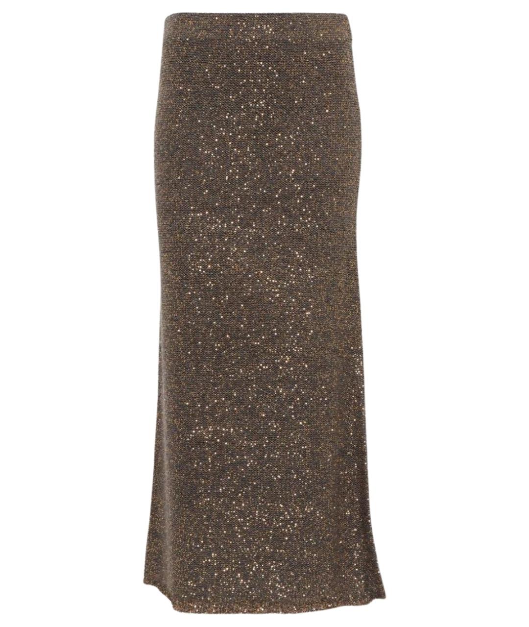 ALTUZARRA Антрацитовая шерстяная юбка миди, фото 1