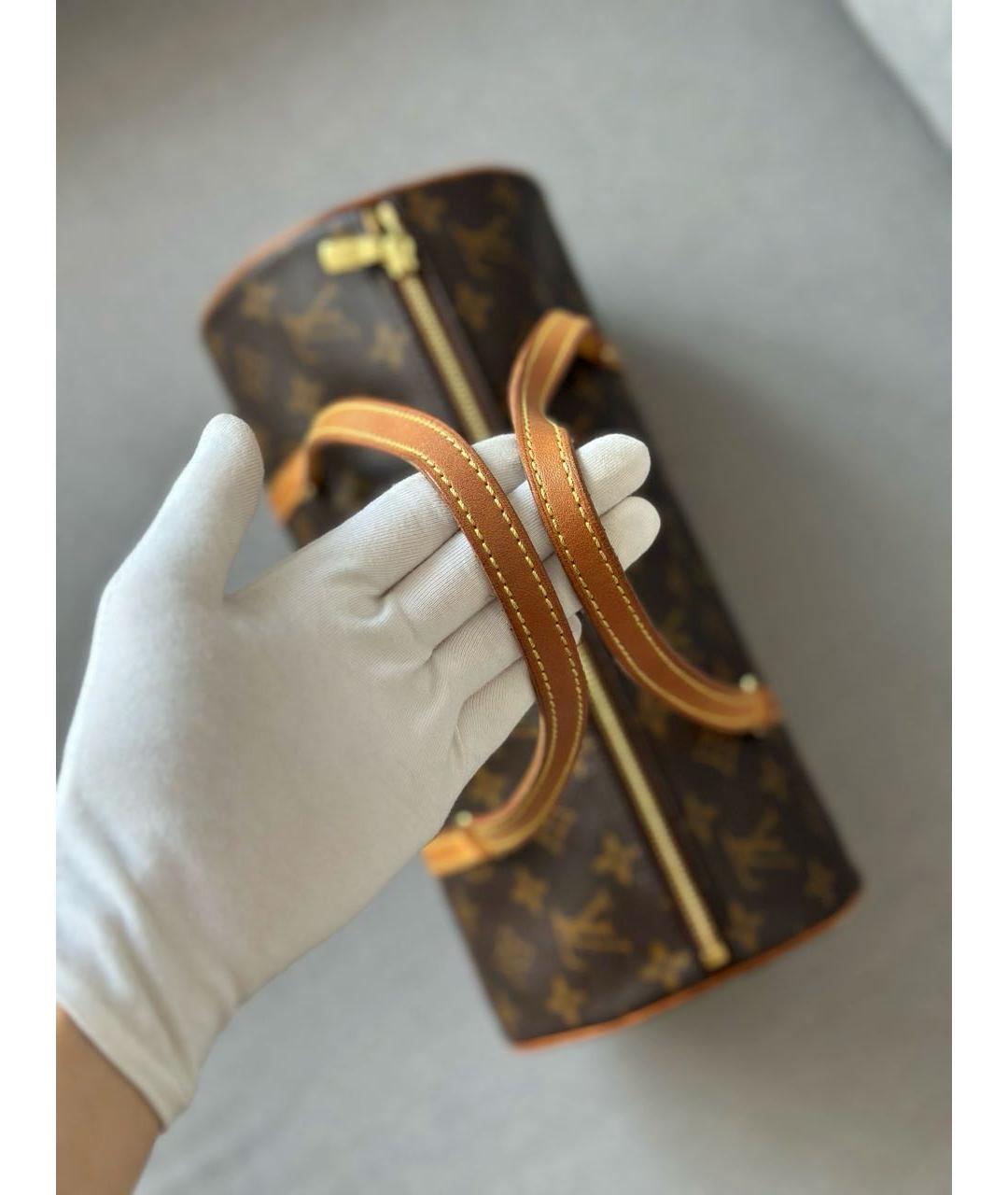 LOUIS VUITTON Коричневая сумка с короткими ручками, фото 6