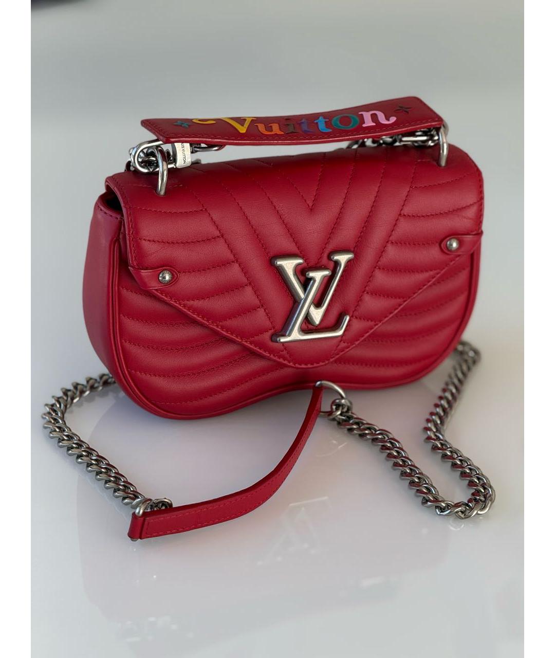 LOUIS VUITTON Красная кожаная сумка через плечо, фото 9