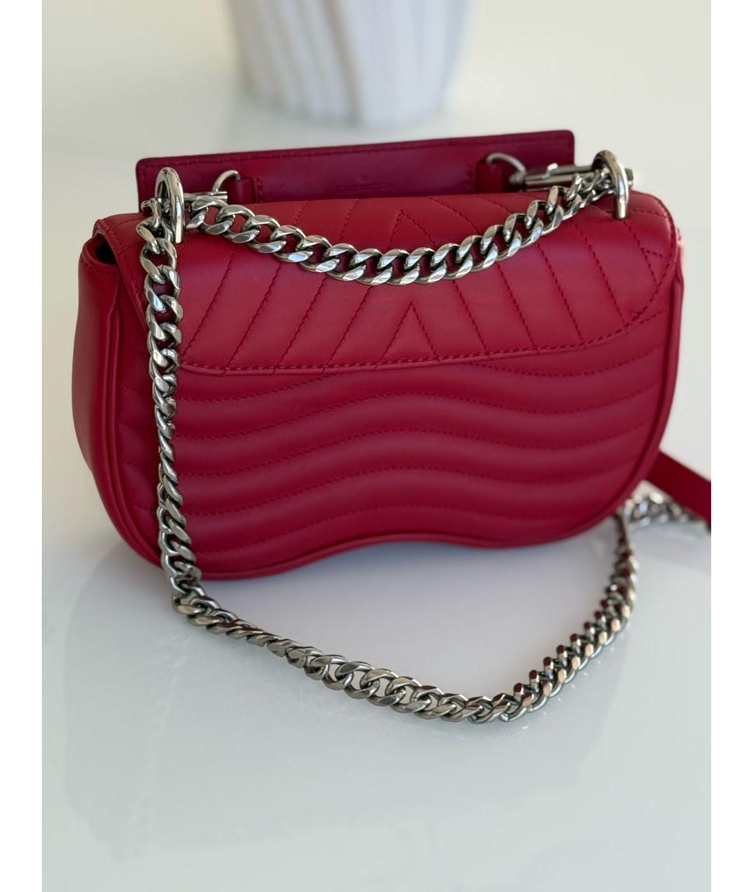 LOUIS VUITTON Красная кожаная сумка через плечо, фото 5