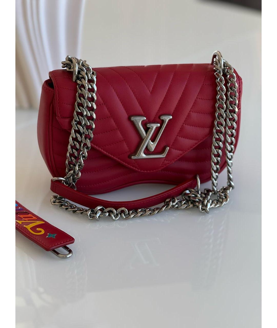 LOUIS VUITTON Красная кожаная сумка через плечо, фото 2