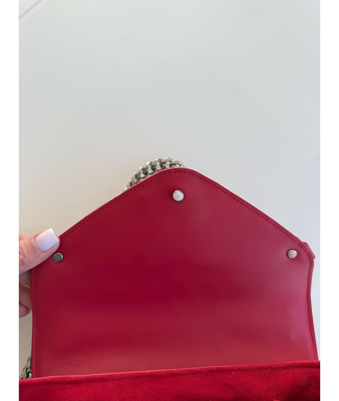 LOUIS VUITTON Красная кожаная сумка через плечо, фото 6