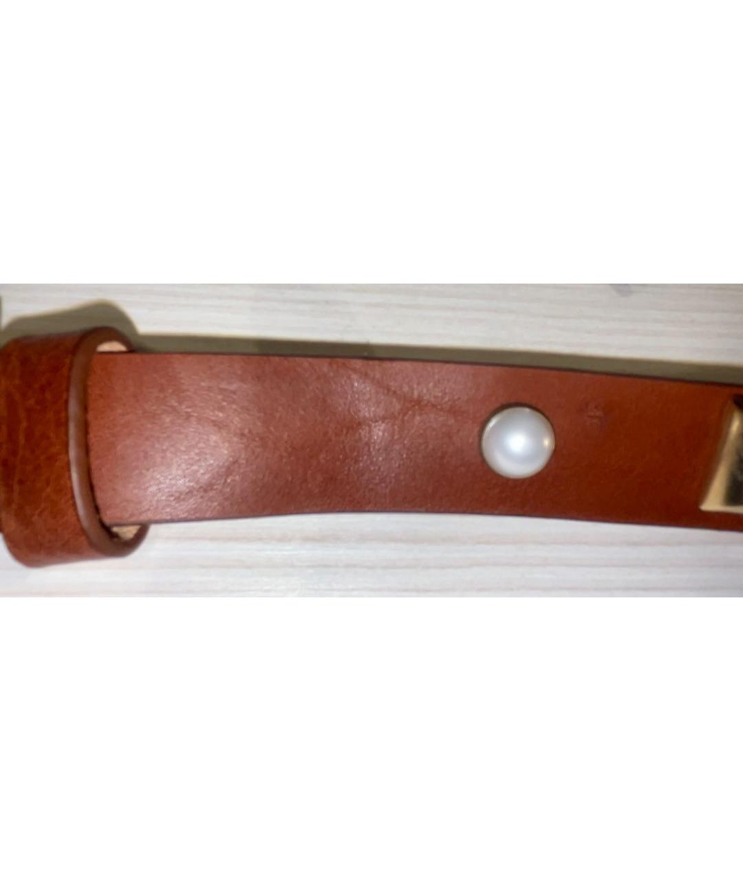 LOVE MOSCHINO Коричневый кожаный ремень, фото 5