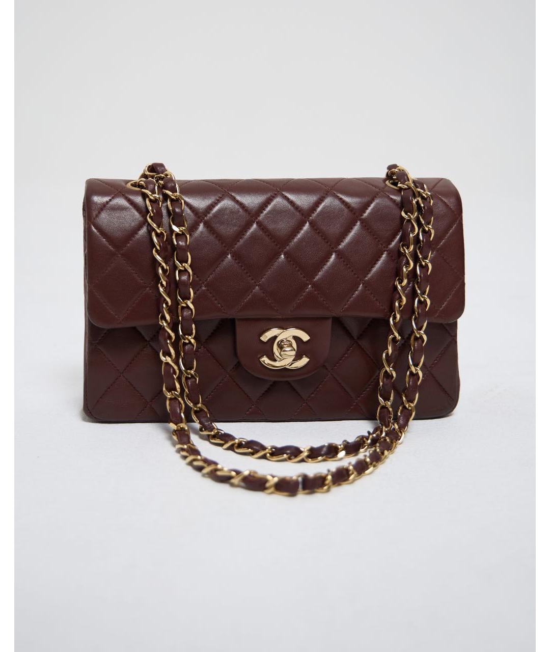 CHANEL Коричневая кожаная сумка через плечо, фото 7