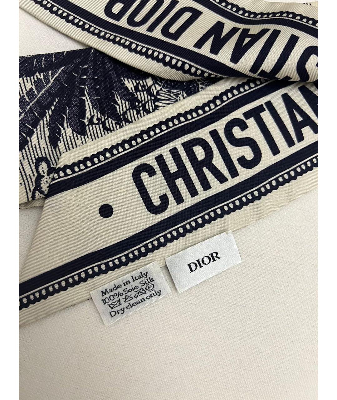 CHRISTIAN DIOR Темно-синий шелковый воротник, фото 3