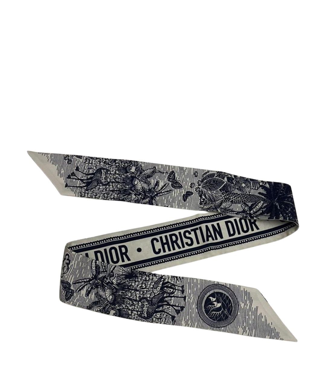 CHRISTIAN DIOR Темно-синий шелковый воротник, фото 1